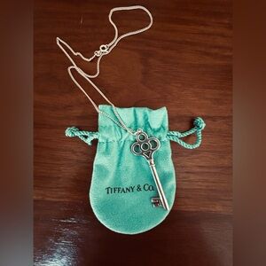 Tiffany & Co. Silver Key Pendant Necklace